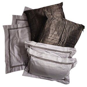 Luxe Habitat Accent Pillow: 2 Decor Pillow, 3 Lrg Sham Cover or 2 Throw Pillow